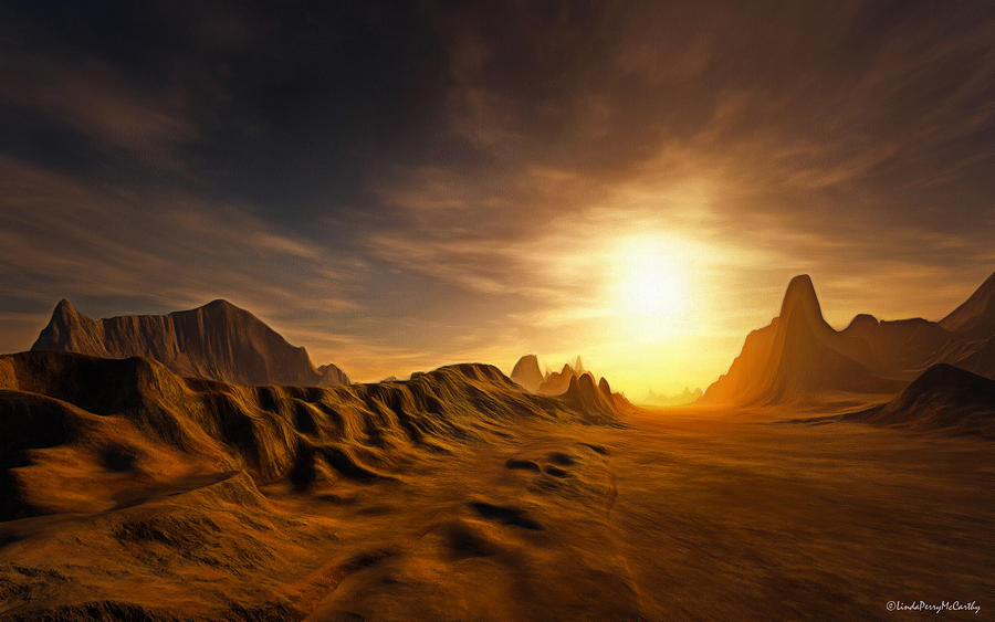 In the Heat of the Desert Sun Digital Art by Linda McCarthy