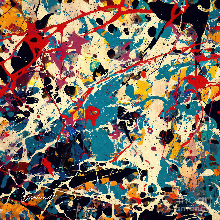 In The Likness Of Jackson Pollock Painting by Garland Johnson - Fine ...