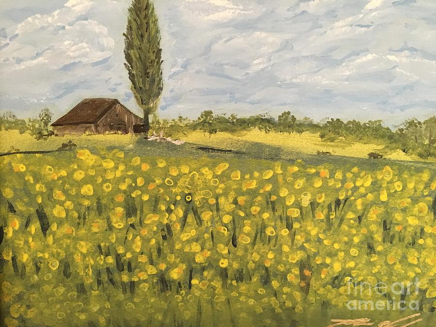 In the Meadow Painting by Debora Sanders