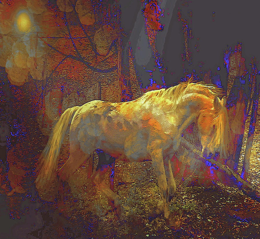 Fantasy Digital Art - In The Middle Of A Dream, Horse by Patricia Keller