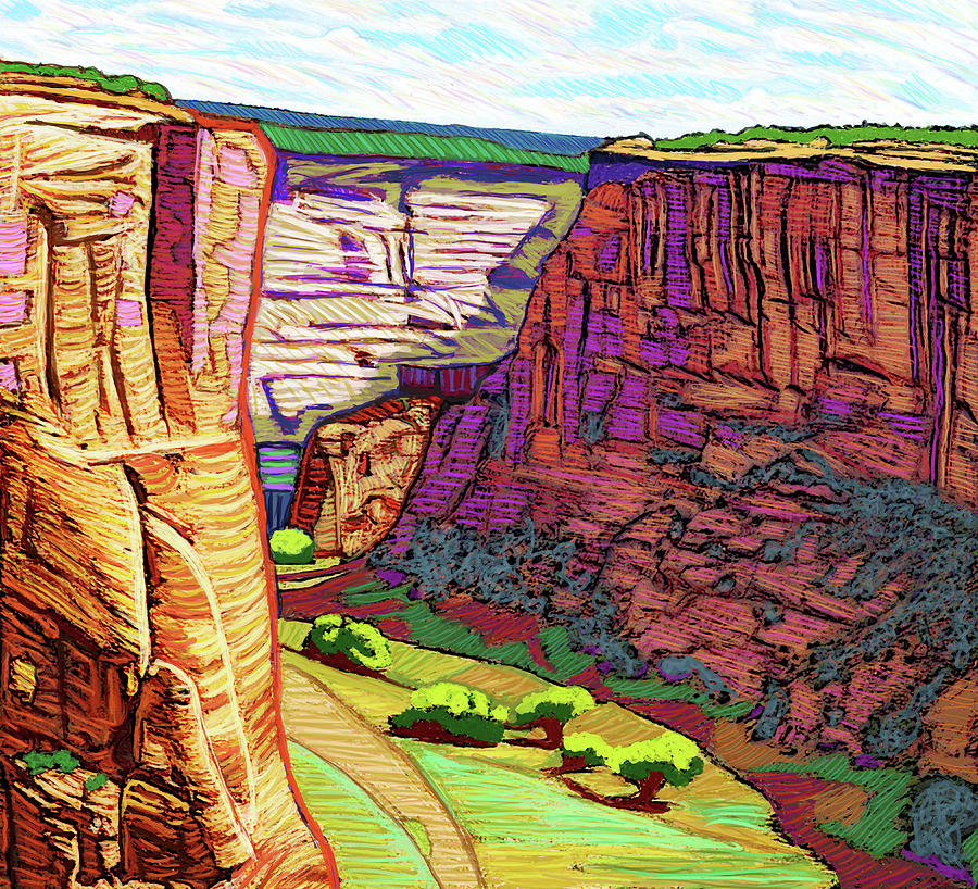 In the Midst of Canyon de Chelly Digital Art by Rod Whyte