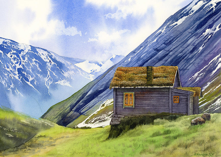 In the Mountains Painting by Espero Art