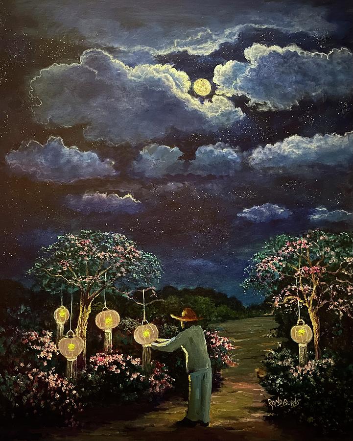 In The Night Garden Painting by Rand Burns