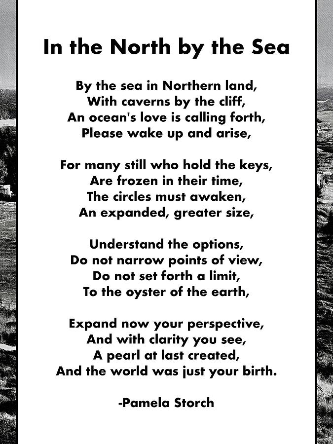 Poems Digital Art - In the North by the Sea Poem by Pamela Storch