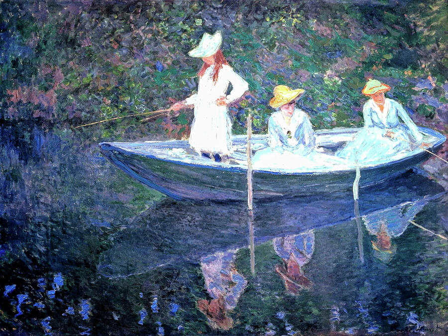 In the Norwegian Boat by Claude Monet Painting by Claude Monet