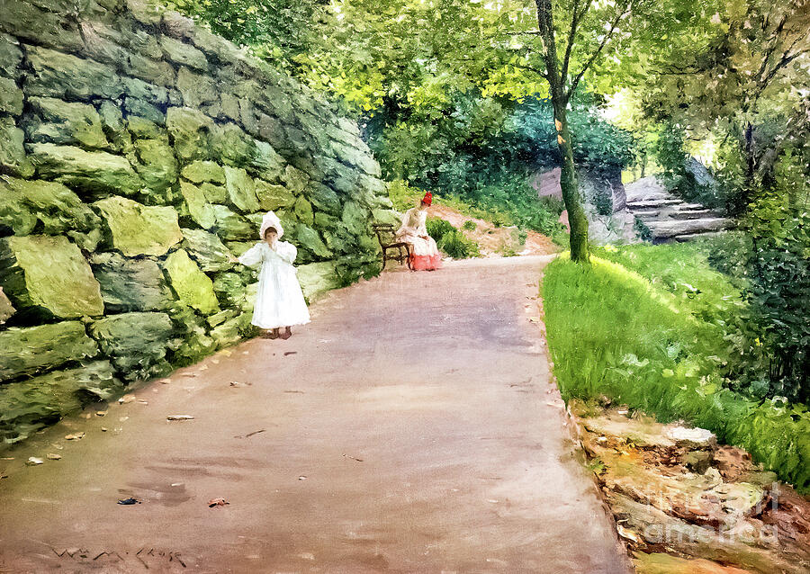 In the Park by William Chase 1889 Painting by William Chase