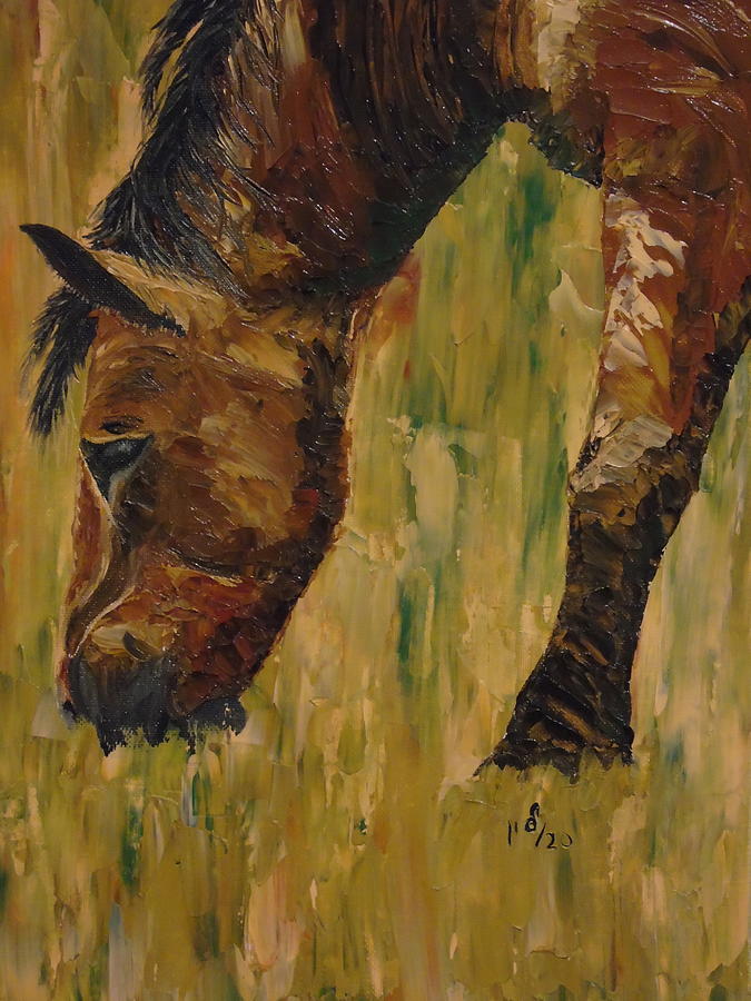 In the pasture Painting by Maria Woithofer