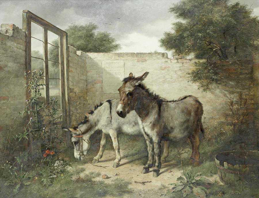Hunt Painting - In the pound by Walter Hunt