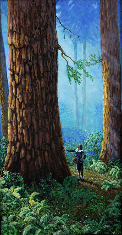 Shakespeare Painting - In The Redwoods by Daniel DeRoux