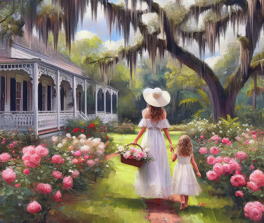 In The Rose Garden Digital Art by HH Photography of Florida