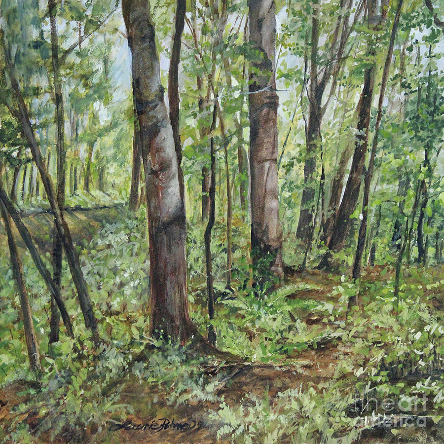 In the Shaded Forest  Painting by Laurie Rohner