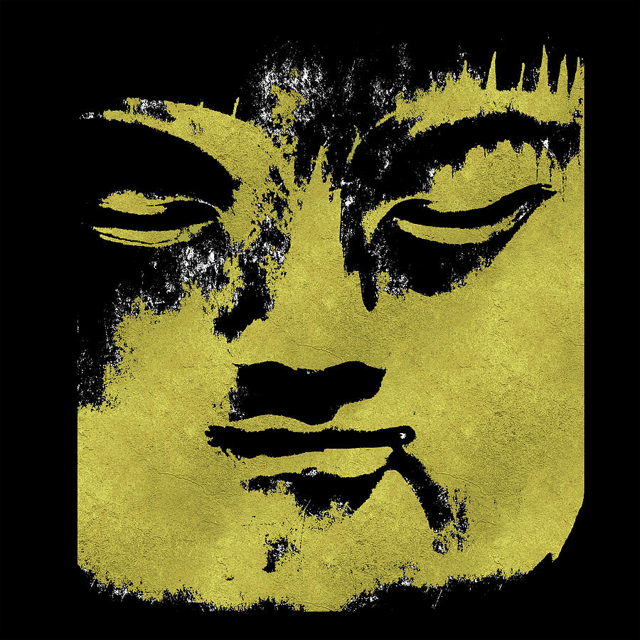 In The Shadow of The Golden Buddha Mixed Media by Kandy Hurley