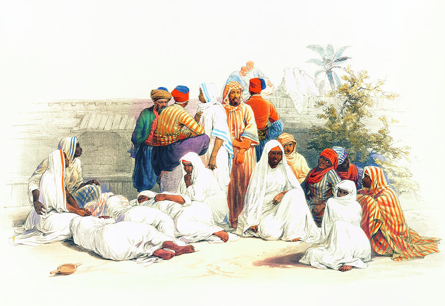 In The Slave Market By David Roberts Drawing