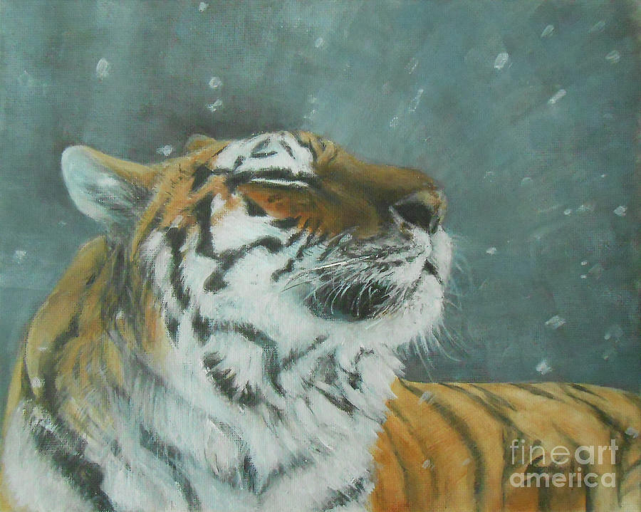 In the Snow Storm -Surrendering Painting by Jane See