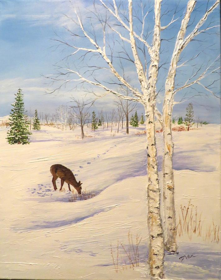 In the Stillness of Winter Painting by Denise Van Deroef