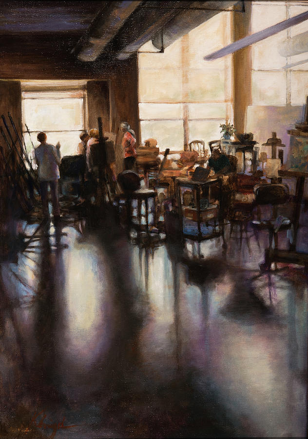 In The Studio Painting by Carol Klingel