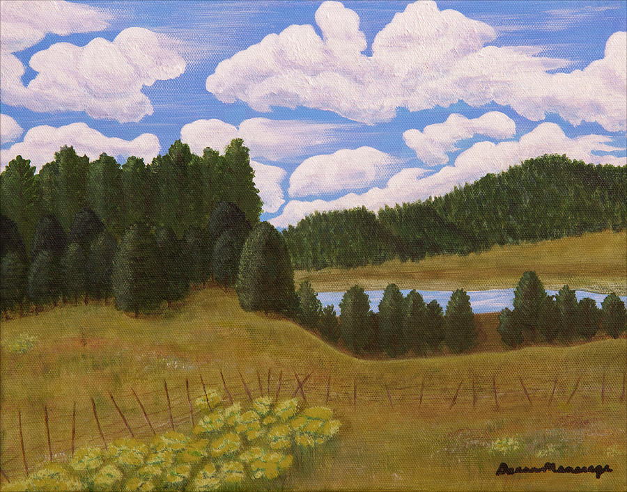 In the White Mountains Painting by Donna Manaraze