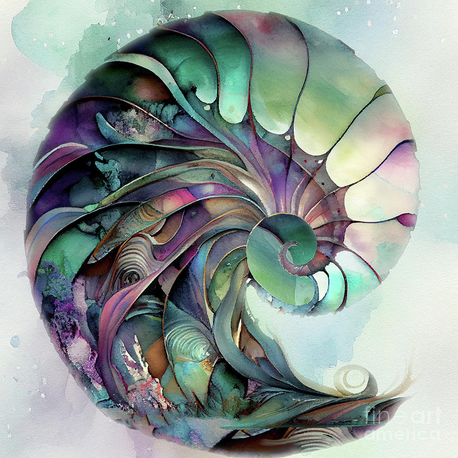 Nautilus Painting - In the Wild Wild Sea I by Mindy Sommers