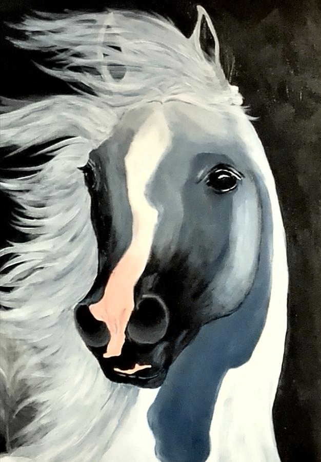 Horse Painting - In the Wind by Diana Cochran Horse Painting - In the Wind by Diana Cochran