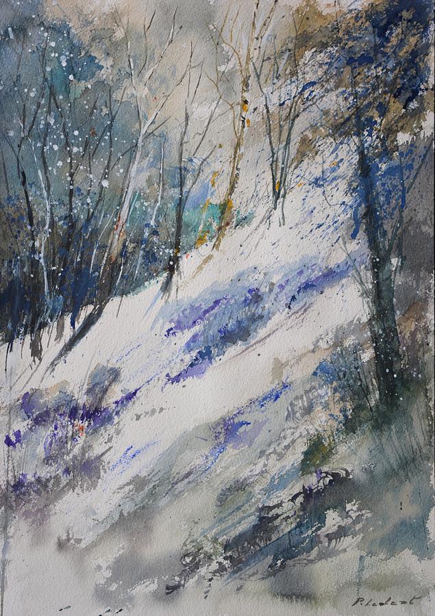 In the wood watercolor Painting by Pol Ledent