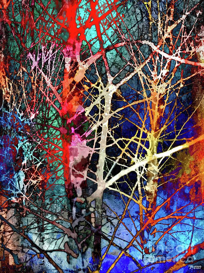 Tree Mixed Media - In the Woods  by Daniel Janda