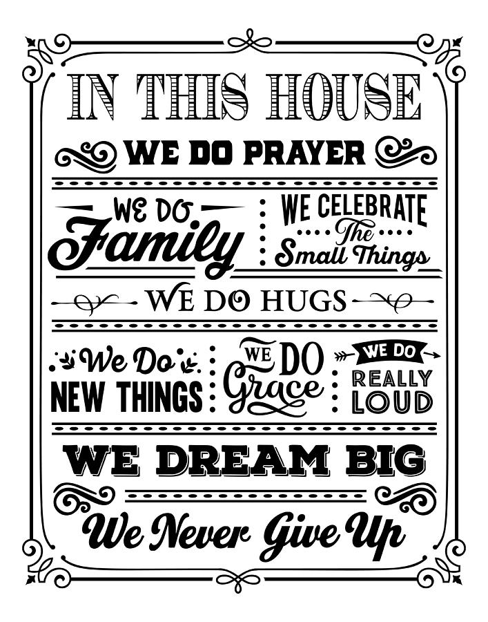 In This House We Do Prayer Digital Art by Sambel Pedes