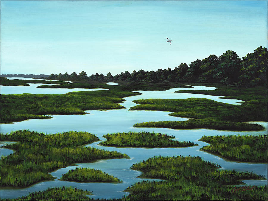 Low Country Painting - In Time and with Water by Carolyn Bland Low Country Painting - In Time and with Water by Carolyn Bland