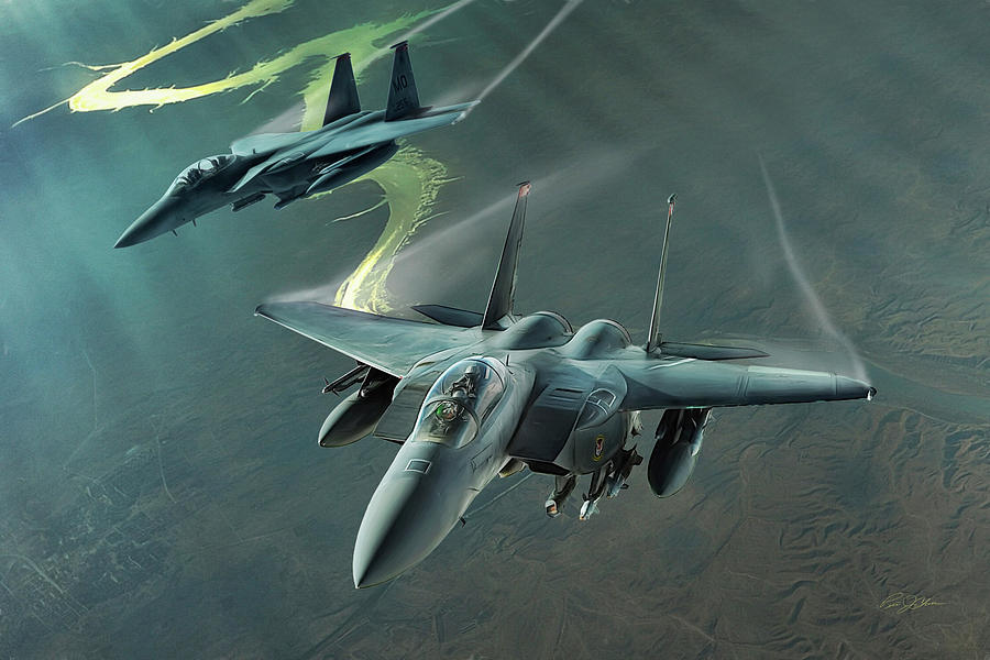 Inbound Strike Eagles Digital Art by Peter Chilelli