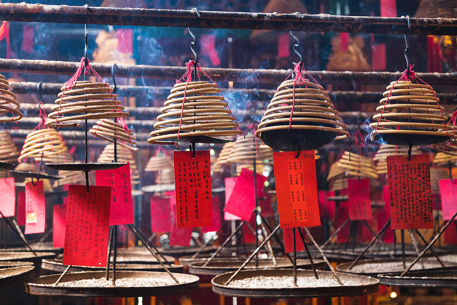 Incense coils in Tin Hau Temple Photograph by Natthawat