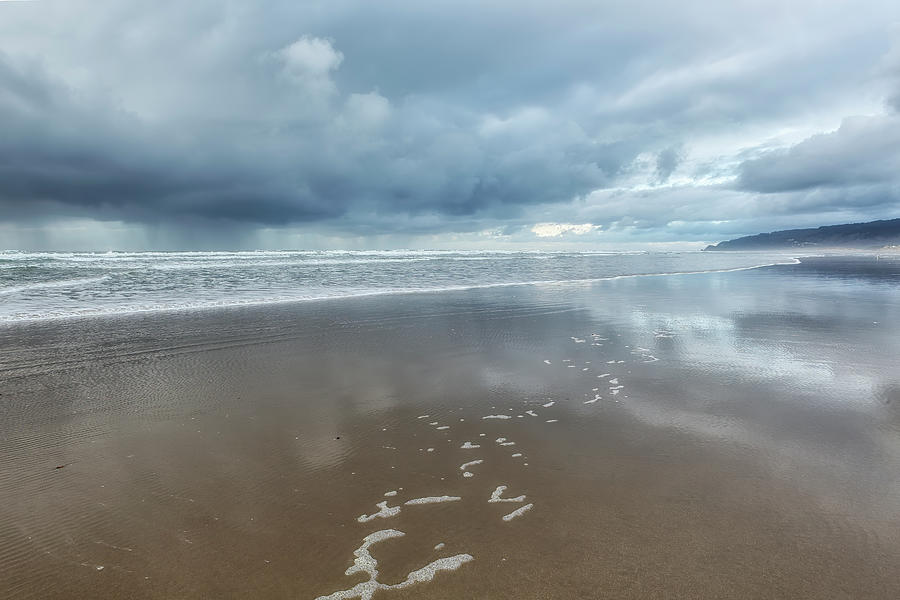 Beach Photograph - Incoming Rain by Belinda Greb