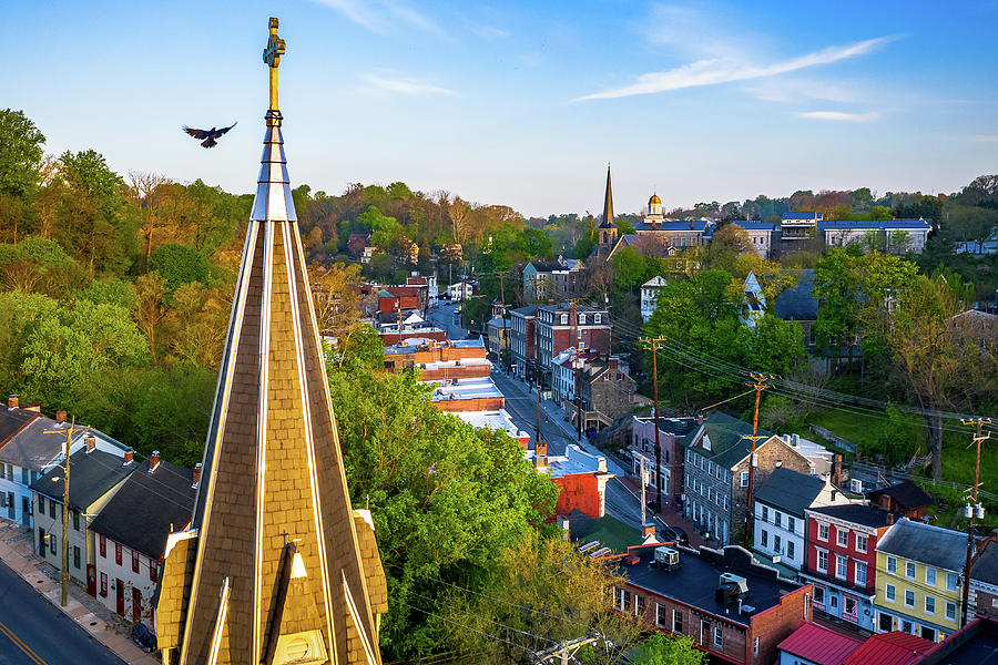 Incoming Sentinel Photograph by Historic Ellicott City By Air - Pixels