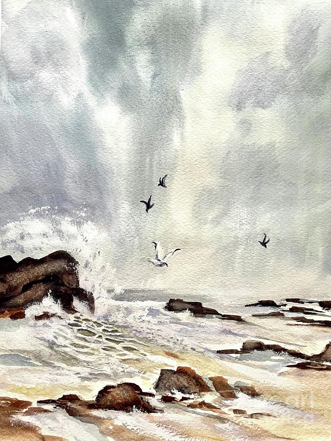 Incoming Storm Painting by April McCarthy-Braca