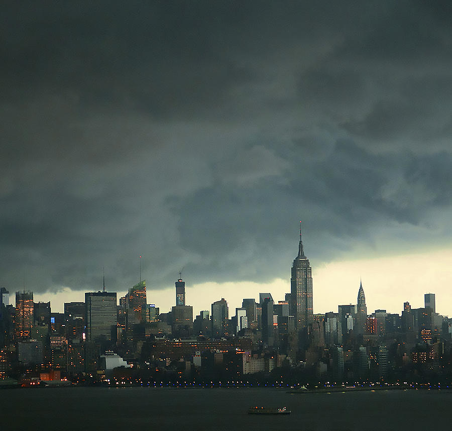 New York City Photograph - Incoming Storm over NYC by Alina Oswald