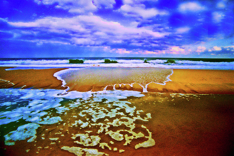 Incoming tide, Delaware shore Photograph by Bill Jonscher