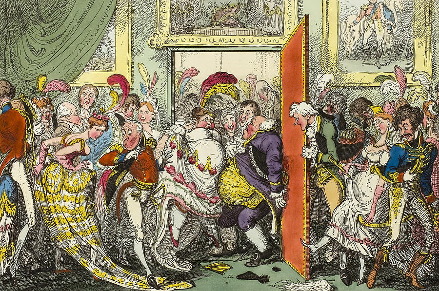 Inconvienences of a Crowded Drawing Room Relief by George Cruikshank