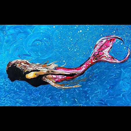 Incredible Mermaid woman Painting by Sergio Gutierrez