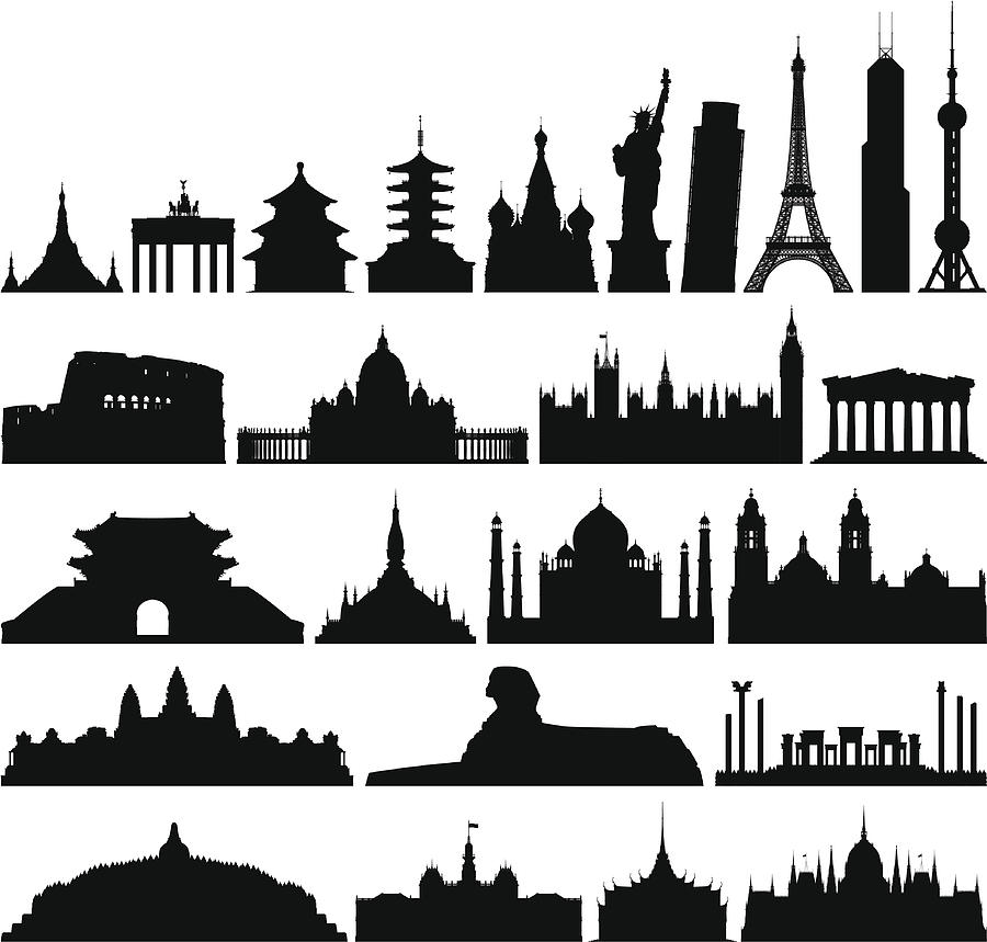Incredibly Detailed World Monuments Drawing by Leontura