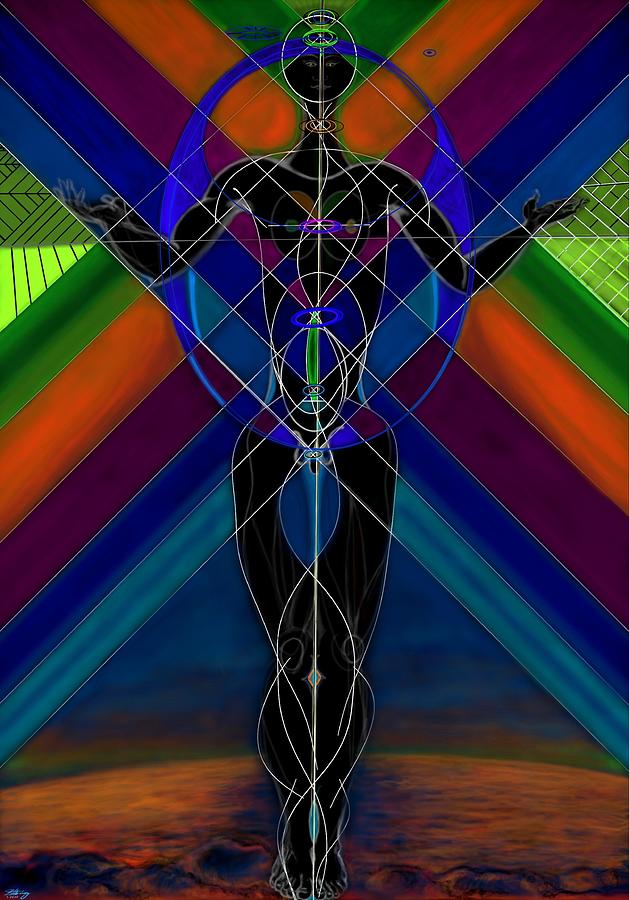 Spiritual Digital Art - I.N.D.A.L.O night version by Luis F Nunez