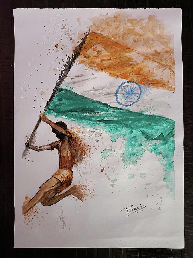 Independence day drawing in watercolor ||15th August painting || Republic  day - YouTube