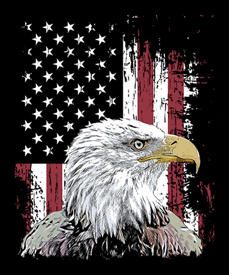 eagle with american flag