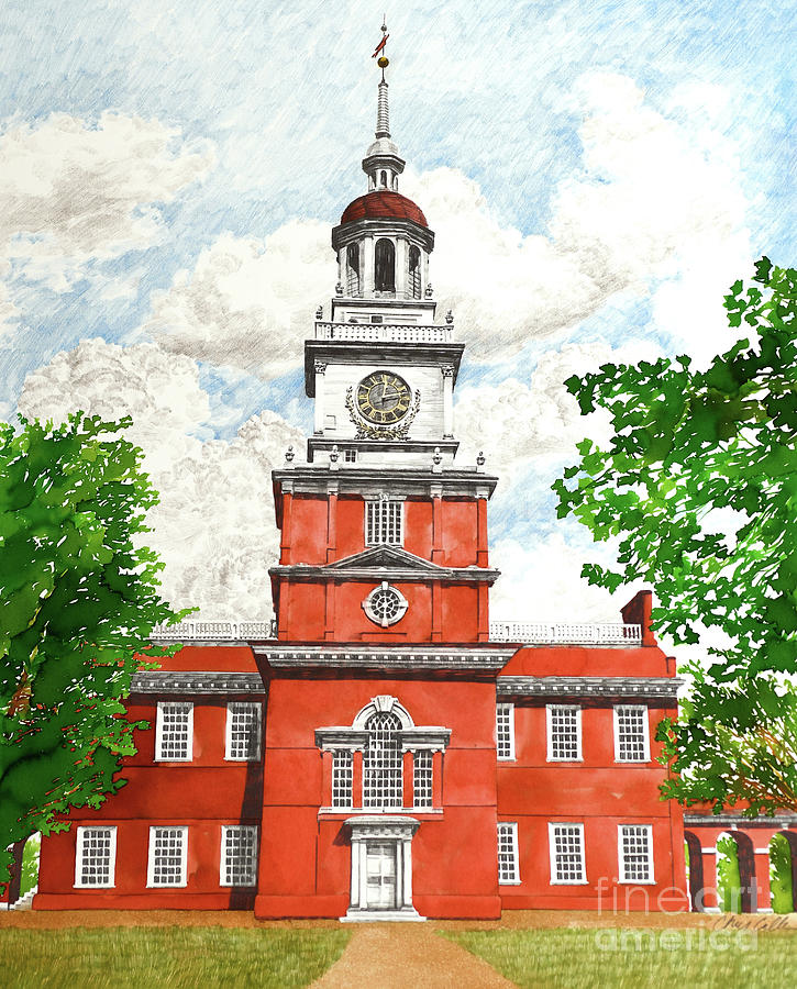 Independence Hall Painting by Chris Calle