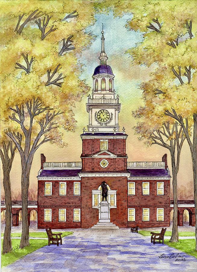 Independence Hall Philadelphia PA Painting by Leisa Collins - Fine Art ...