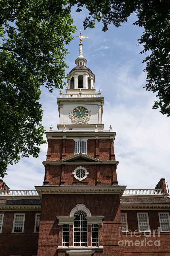 Independence Hall Tower Photograph by Bob Phillips