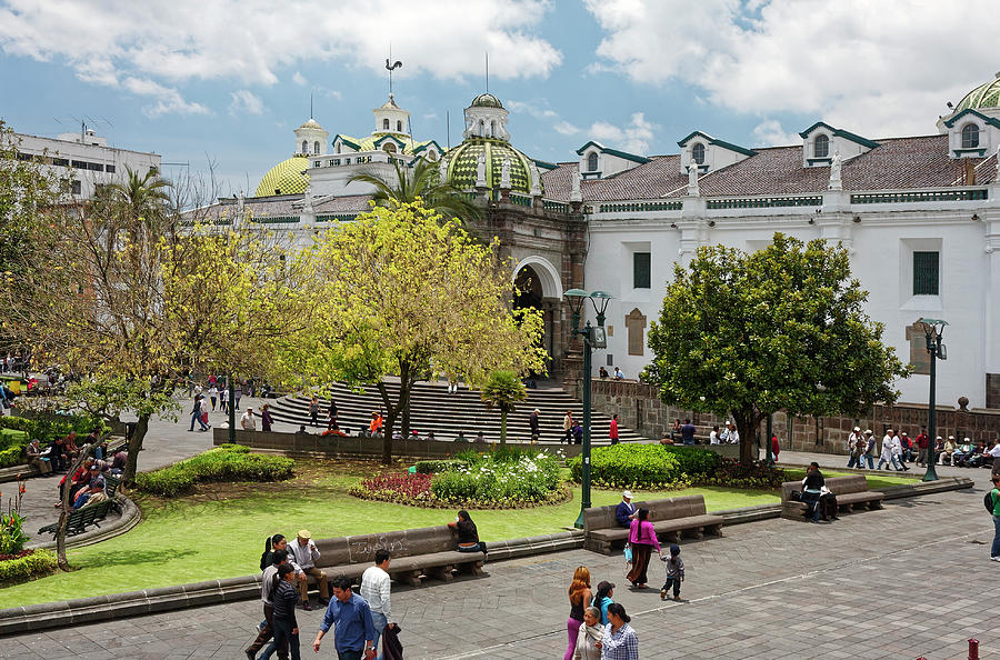 Independence Square Quito Photograph by Sally Weigand