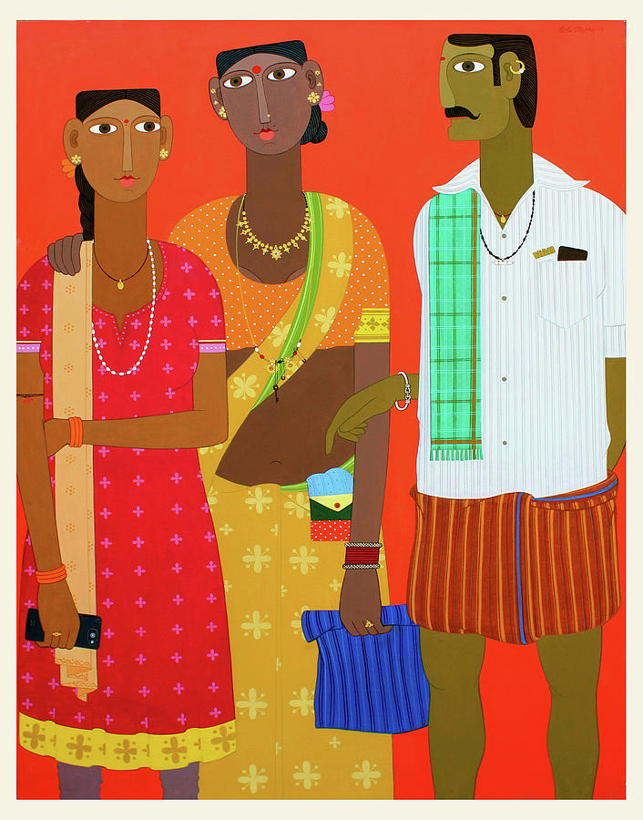 Indian family Painting by Kandi Narsimlu - Fine Art America