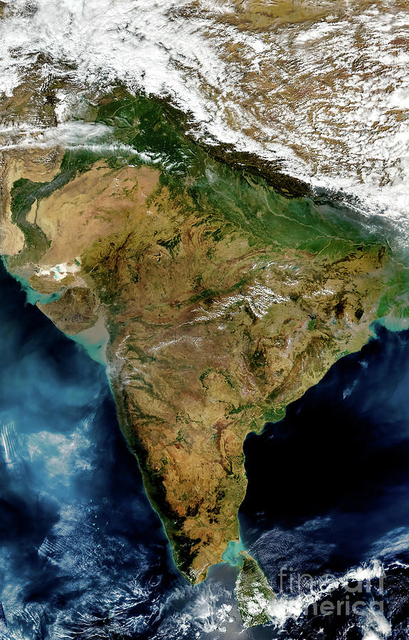 India From Space II Photograph by M G Whittingham - Fine Art America