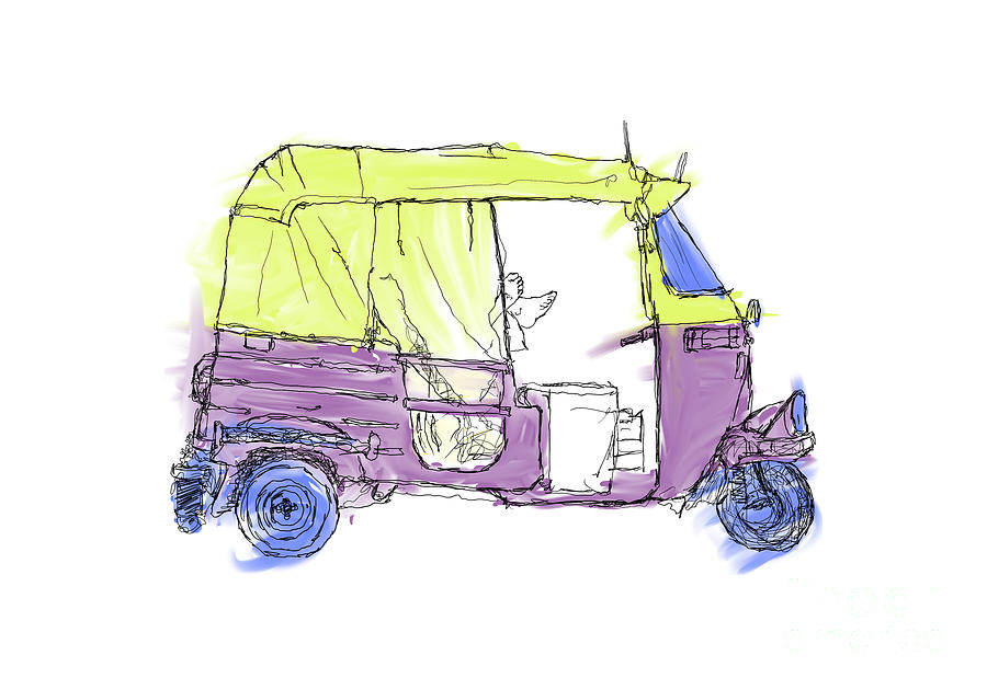 autorickshaw | Sketching in India