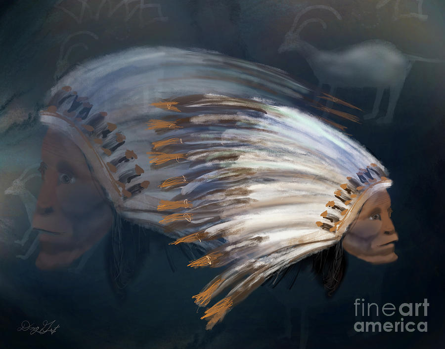 Indian Chief Digital Art by Doug Gist