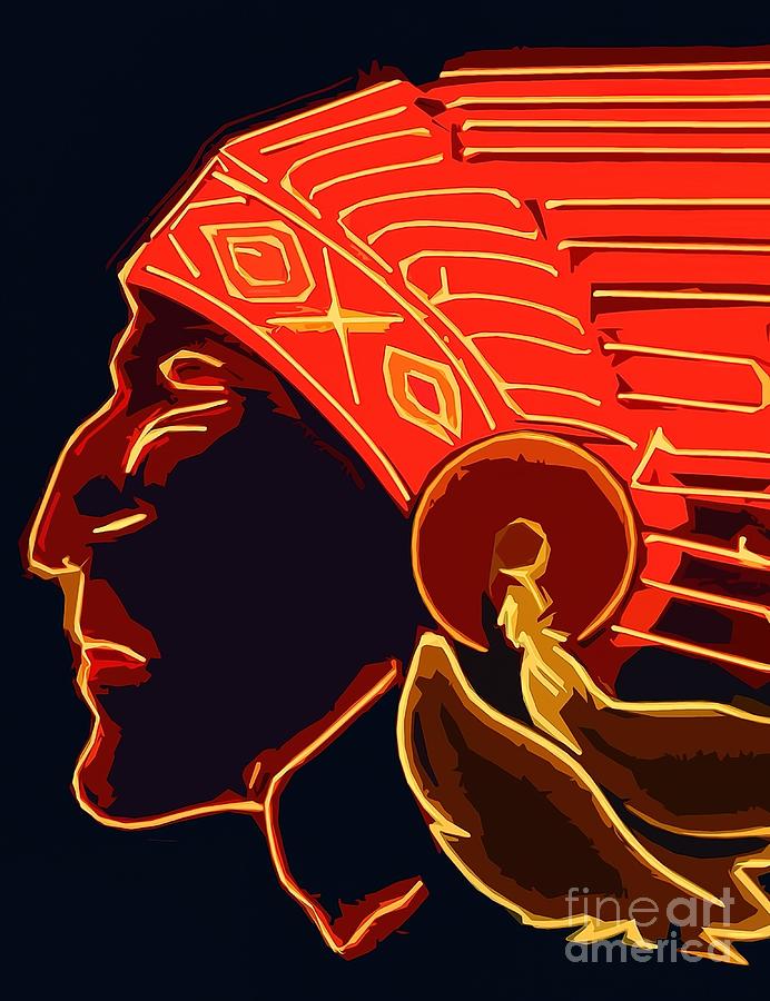 Indian Chief Head Painting by Reynolds Wilkinson Fine Art America
