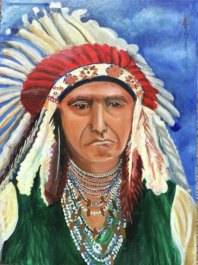 Indian Chief Painting by Jayce Kim | Fine Art America